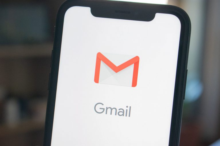 Gmail app opening on a phone